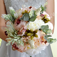Klud Hand Bouquet, Flower, bryllupsgave, 200x100mm, Solgt af PC