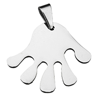 Stainless Steel Pendants, Hand, original color, 33x30x1.50mm, Hole:Approx 4x8mm, Sold By PC