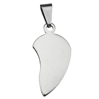 Stainless Steel Pendants, original color, 16x32x1.50mm, Hole:Approx 3.5x9mm, Sold By PC