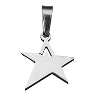 Stainless Steel Pendants, Star, original color, 17x20x2mm, Hole:Approx 5x9mm, Sold By PC