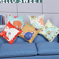 Cushion Cover, Cotton Fabric,  Square, animal design & different designs for choice, 450x450mm, Sold By PC