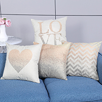 Cuscino, tessuto di cotone, Piazza, disegno di amore & diversi modelli per la scelta, 450x450mm, Venduto da PC