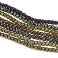 Non Magnetic Hematite Beads, plated, more colors for choice, 5x4mm, Hole:Approx 1mm, Approx 104PCs/Strand, Sold Per Approx 15.5 Inch Strand
