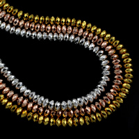 Nicht-magnetische Hämatit Perlen, Non- magnetische Hämatit, plattiert, keine, 5.50x3x5.50mm, Bohrung:ca. 1mm, ca. 134PCs/Strang, verkauft per ca. 15.5 ZollInch Strang
