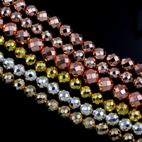 Nicht-magnetische Hämatit Perlen, Non- magnetische Hämatit, flache Runde, plattiert, keine, 9.50x9x9.50mm, Bohrung:ca. 1mm, ca. 44PCs/Strang, verkauft per ca. 15.5 ZollInch Strang