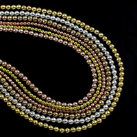 Ikke-magnetiske Hæmatit perler, Ikke-magnetisk hæmatit, forgyldt, forskellig størrelse for valg, flere farver til valg, Hole:Ca. 1mm, Solgt Per Ca. 15.5 inch Strand