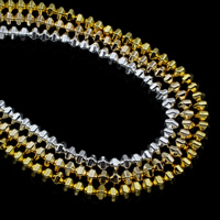 Ikke-magnetiske Hæmatit perler, Ikke-magnetisk hæmatit, forgyldt, flere farver til valg, 6x4x6mm, Hole:Ca. 1mm, Ca. 100pc'er/Strand, Solgt Per Ca. 15.5 inch Strand