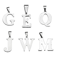 Stainless Steel Letter Pendants, different styles for choice, original color, Sold By PC