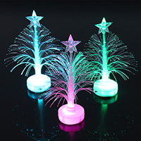 Acrylic Christmas Tree, with star pattern & Christmas jewelry & LED, 120x60x60mm, Sold By PC