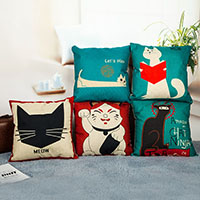 Cushion Cover Cotton Fabric Square printing Sold By PC