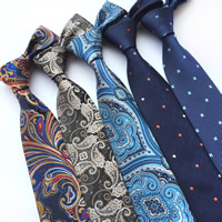 Cravates, Fibre de polyester, modèles différents pour le choix & pour homme, 80x1460mm, Vendu par brin