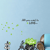 Wall Stickers & Decals, PVC Plastic, plant design & adhesive & waterproof, 1000x800mm, Sold By Set