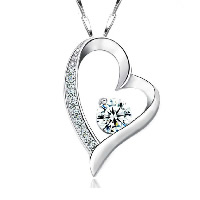Cubic Zirconia Brass Pendants Heart with cubic zirconia nickel lead & cadmium free Approx 1-2mm Sold By PC
