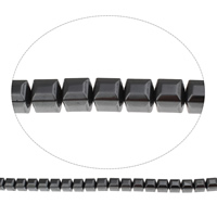 Ikke-magnetiske Hæmatit perler, Ikke-magnetisk hæmatit, Cube, 8mm, Hole:Ca. 1mm, Ca. 50pc'er/Strand, Solgt Per Ca. 15.5 inch Strand