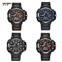 Men Wrist Watch, TPU, with 304 Stainless Steel & Acrylic, different packing style for choice & adjustable & LED & for man & waterproof, more colors for choice, 45mm, 25mm, Length:Approx 6.2-9 Inch, Sold By PC