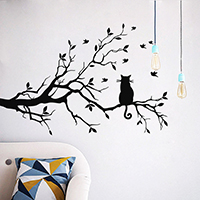 Wall Stickers & Decals, PVC Plastic, adhesive & waterproof, black, 580x380mm, Sold By Set