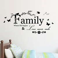 Wall Stickers & Decals, PVC Plastic, adhesive & waterproof, black, 570x200mm, Sold By Set