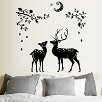 Wall Stickers & Decals PVC Plastic Giraffe animal design & adhesive & waterproof black Sold By Set