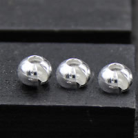Crimp Bead Cover, 925 Sterling Silver, 3mm, Hole:Approx 1mm, 40PCs/Lot, Sold By Lot