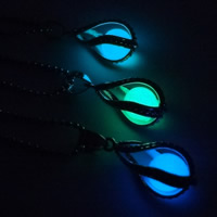 Luminated Necklace, Brass, with 5cm extender chain, Teardrop, platinum color plated, ball chain & for woman & hollow, more colors for choice, nickel, lead & cadmium free, 21x9mm, Sold Per Approx 17.5 Inch Strand