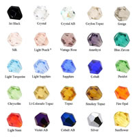 Perles cristal, facettes, 4mm, Trou:Environ 1mm, Environ 500PC/sac, Vendu par sac