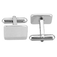 Cufflinks Stainless Steel Rectangle original color 17.5x16 Sold By Pair