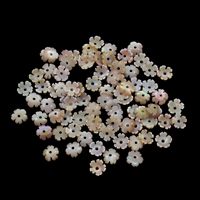 Natural Pink Shell Beads, Flower, 6x2mm, Hole:Approx 0.8mm, 50PCs/Bag, Sold By Bag