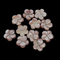Natural Pink Shell Beads, Flower, 20x3mm, Hole:Approx 1mm, 10PCs/Bag, Sold By Bag