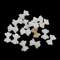 Perles de coquillages blancs, coquille d'eau douce, Noeud papillon, 14x10x2mm, 50PC/sac, Vendu par sac