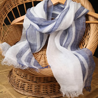 Algodón lino bufanda y mantón, unisexo & 2-tono, más colores para la opción, 60x196cm, Vendido por Sarta
