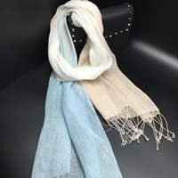 Algodón lino bufanda y mantón, 2-tono, más colores para la opción, 55x180cm, Vendido por Sarta