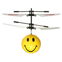 Kunststoff Flying Ball Drone Helicopter, rund, Gesichtsausdrucksserie, gelb, 160x120mm, verkauft von PC