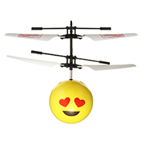 Plástico Flying Ball Drone Helicopter, Esférico, serie de expresión facial, amarillo, 160x120mm, Vendido por UD