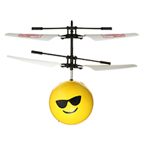 Plástico Flying Ball Drone Helicopter, Esférico, serie de expresión facial, amarillo, 160x120mm, Vendido por UD