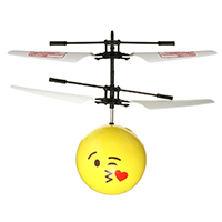 plástico Helicóptero drone bola voadora, Roda, série de expressão facial, amarelo, 160x120mm, vendido por PC