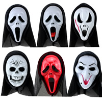PVC Plastic Mask with Polyester Halloween Jewelry Gift Sold By PC