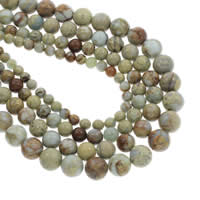 Shoushan Stone Bead, Rund, olika storlek för val, Såld Per Ca 15 inch Strand