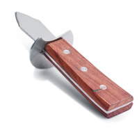 Couteau d’huître, Acier, avec bois, 1.5mm, Vendu par PC
