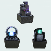 Indoor Tabletop Relaxation Fountains for Office and Living Room, Resin, different styles for choice & LED, Sold By PC