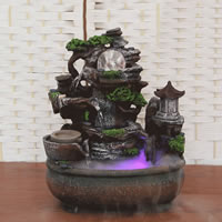Indoor Tabletop Relaxation Fountains for Office and Living Room Resin & LED Sold By PC
