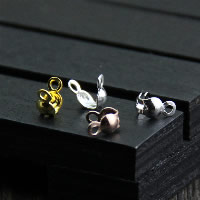 925 Sterling Silver Bead Tips plated Sold By Lot