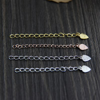 925 Sterling Silver Extender Chain, plated, more colors for choice, 6x50mm, 10Strands/Lot, Sold By Lot
