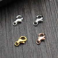 925 Sterling Silver Lobster Claw Clasp, plated, more colors for choice, 5x8mm, 10PCs/Lot, Sold By Lot