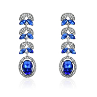 Crystal Earrings Zinc Alloy with Crystal stainless steel post pin platinum color plated faceted & with rhinestone lead & cadmium free Sold By Pair