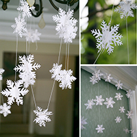 Paper Snowflake 80mm 100mm 120mm Sold Per Approx 3 m Strand