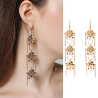 Crystal Earrings Zinc Alloy with Crystal stainless steel earring hook plated lead & cadmium free Sold By Pair