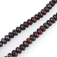 Jasper Brecciated Beads, Rondelle, Chinees & gefacetteerde, 5x8mm, Gat:Ca 1mm, Ca 75pC's/Strand, Per verkocht Ca 15 inch Strand
