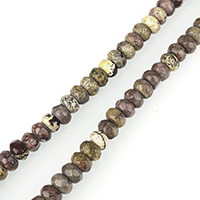 Perles bijoux en pierres gemmes, pierre gemme, rondelle, facettes, 6x8mm, Trou:Environ 1mm, Environ 75PC/brin, Vendu par Environ 15 pouce brin
