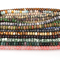 Gemstone Jewelry Beads, Rondelle, different materials for choice & faceted, 5x8mm, Hole:Approx 1mm, Approx 76PCs/Strand, Sold Per Approx 15 Inch Strand