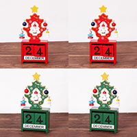 Wood Christmas Calendar, the date could be changed & Christmas jewelry & with number pattern & with letter pattern, more colors for choice, 70x60mm, 160mm, Sold By PC